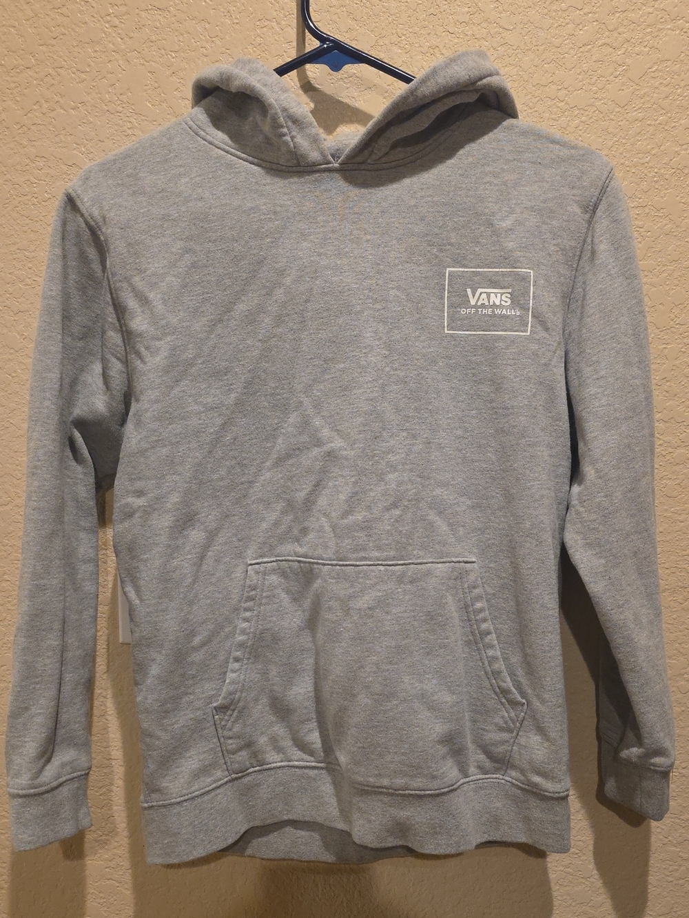 Vans Light Gray Pullover Hoodie with Chest Logo